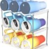 550x656-32.jpg Unyqoos® Stapelbare flessenhouder voor kast met drie lagen voor negen waterflessen