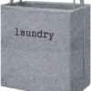 Unyqoos ® Opvouwbare Stoffen Wasmand met Handvatten voor Diverse Ruimtes in Huis, 35 Liter Capaciteit, Grijs