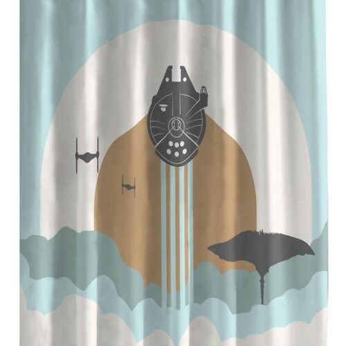 550x658.jpg Unyqoos® Droom weg onder een Galactisch Douchegordijn met Ruimtevaart Thema, 178 x 182 cm, Perfect voor Badkamer Avonturen