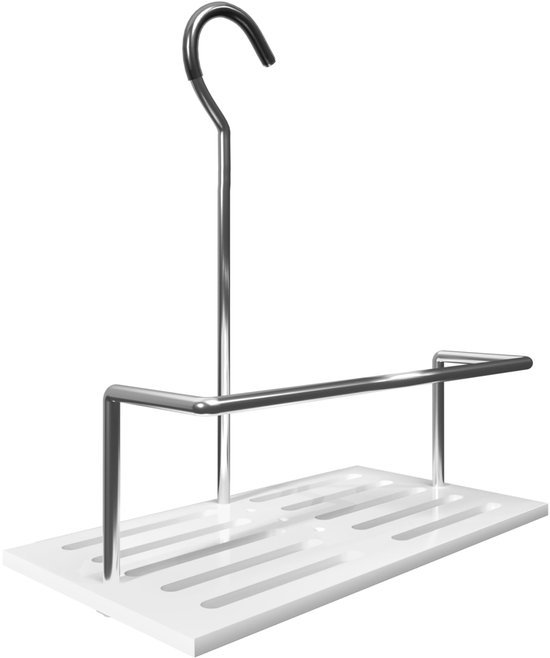 Unyqoos® Praktisch ophangbaar douche-rek van roestvrij staal en acryl voor badkamer