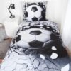 Unyqoos ® Beddengoedset met 3D Voetbalontwerp en Omkeerbare Stijl voor Sportliefhebbers