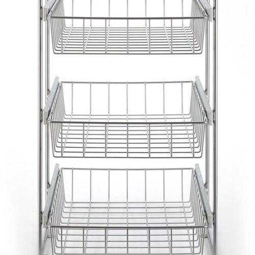 Unyqoos® Uitschuifbaar mandensysteem met drie lagen voor kasten van 40 cm breed