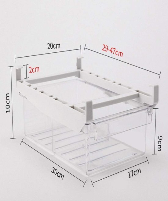 550x660-59.jpg Unyqoos® Transparante en Stapelbare Koelkastorganizer voor Optimaal Keukenbeheer