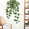 Unyqoos® Realistische hangende kunstplant met hartvormige bladeren voor thuisdecoratie