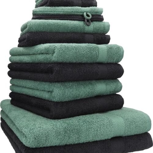 550x660-70.jpg Unyqoos® Zachte en Absorberende 12-delige Handdoekenset van Katoen in