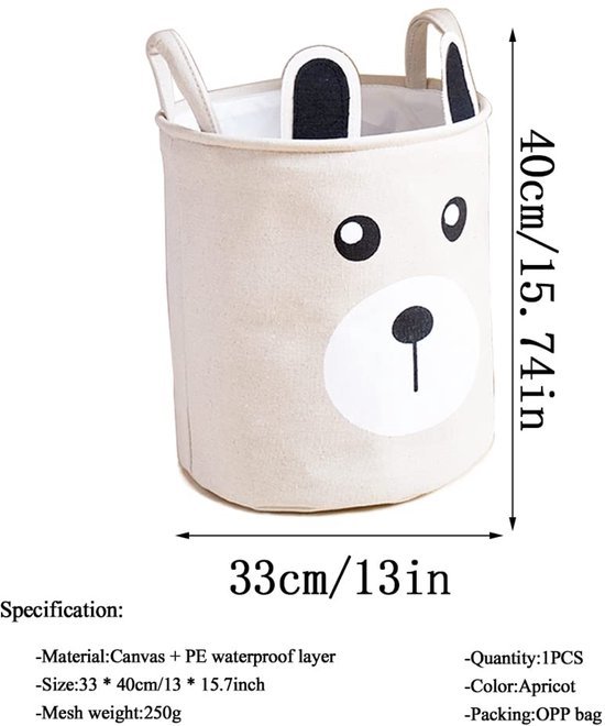 Unyqoos® Opvouwbare Kinderopbergmand met Handige Handgrepen voor Kleding en Speelgoed, 43 Liter Capaciteit