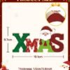 Unyqoos® Houten Kerstdecoratie met XMAS Letters en Santa Claus voor Binnengebruik
