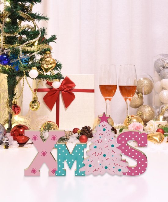 Unyqoos® Decoratief houten bord met kerstboom motief voor sfeervolle kerstdecoratie