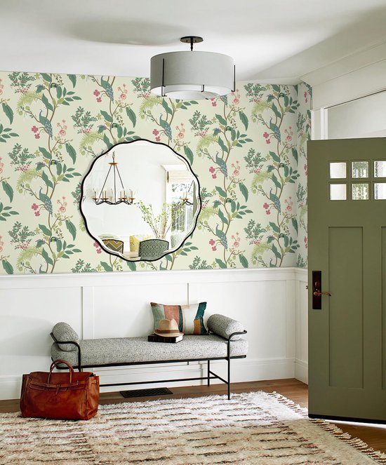550x663-13.jpg Unyqoos® Waterdicht zelfklevend vintage behang met vogel- en bloemenpatroon