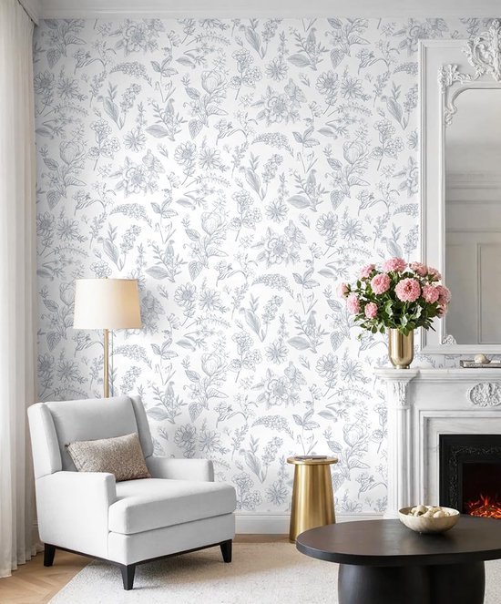 Unyqoos® Waterdicht zelfklevend bloemenbehang voor interieurdecoratie van 44 x 300 cm