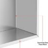 Unyqoos® Roestvrijstalen wandnis met enkele plank voor badkameropslag en organisatie