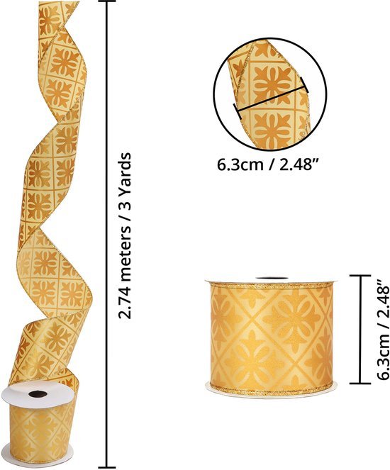 Unyqoos ® Feestelijke Decoratieve Strikkenband Set voor Kerst en Geschenken - 12 Stuks in Rood, Zilver en Goud