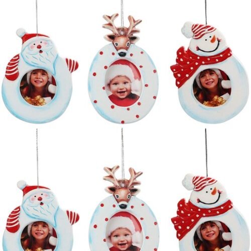 Unyqoos ® Unieke Fotolijst Hangers voor Kerstboom - Set van 6 Decoratieve Fotohouders