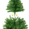 Unyqoos® Glittergroene kunstkerstboom met metalen standaard en flexibele takken