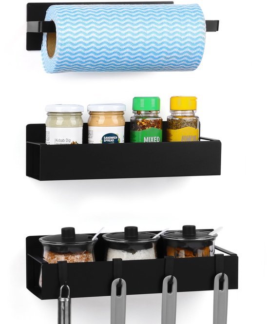 Unyqoos ® Stijlvolle Magnetische Opbergoplossing voor Keuken en Huis - Set van 3 Stuks