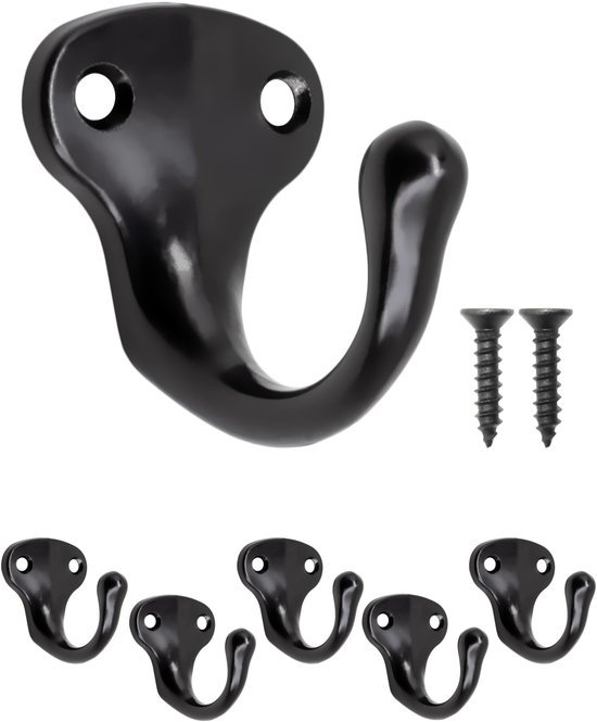 550x665-18.jpg Unyqoos® Set van vijf stijlvolle zwarte haken voor garderobe en interieurdecoratie