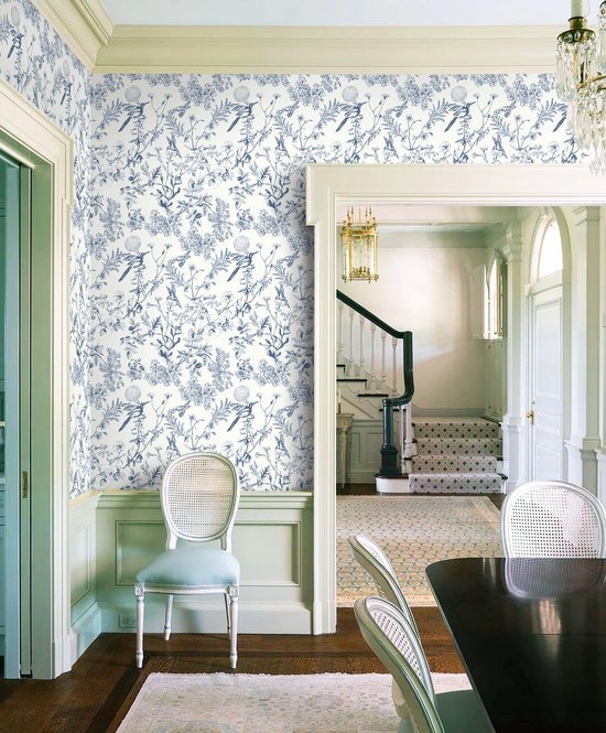 Unyqoos® Decoratief zelfklevend vinyl behang met bloemen en vogels voor huisdecoratie