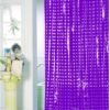Unyqoos® Waterafstotend en Antibacterieel Douchegordijn met Ringen in Paars Design