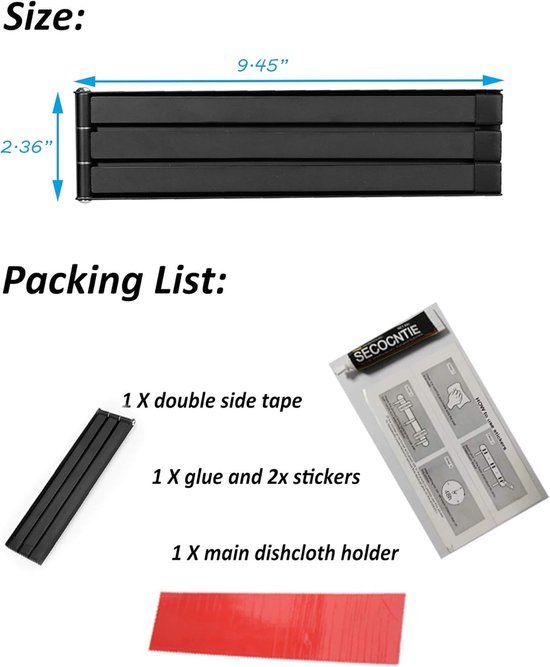 550x667-6.jpg Unyqoos® Verstelbare handdoekhouder voor wandmontage met drie draaibare armen