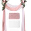 Unyqoos® Romantisch bloemenarrangement voor huwelijksbogen met zijden bloemen en gordijnen
