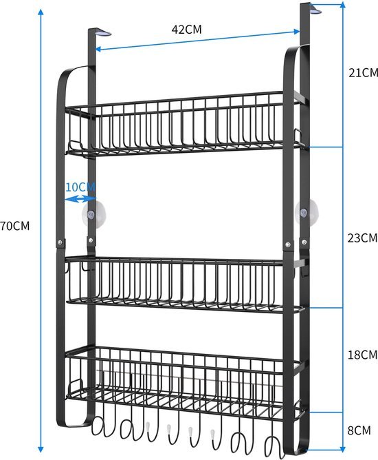 Unyqoos ® Innovatief Hangend Keukenrek voor Optimale Opslagruimte in Je Keuken