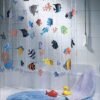Unyqoos® Douchegordijn met Kleurrijk Vissendesign voor Stijlvolle Badkamerervaring