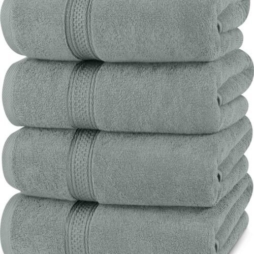 550x669-3.jpg Unyqoos® Set van 4 Luxe Badhanddoeken van Hoogwaardig Ringgesponnen Katoen in Stijlvolle Kleuren