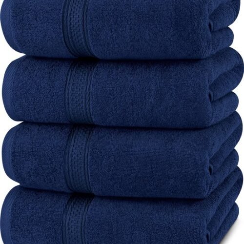 Unyqoos® Luxueuze Set van 4 Zachte Absorberende Badhanddoeken 69 x 137 cm voor Huis en Spa