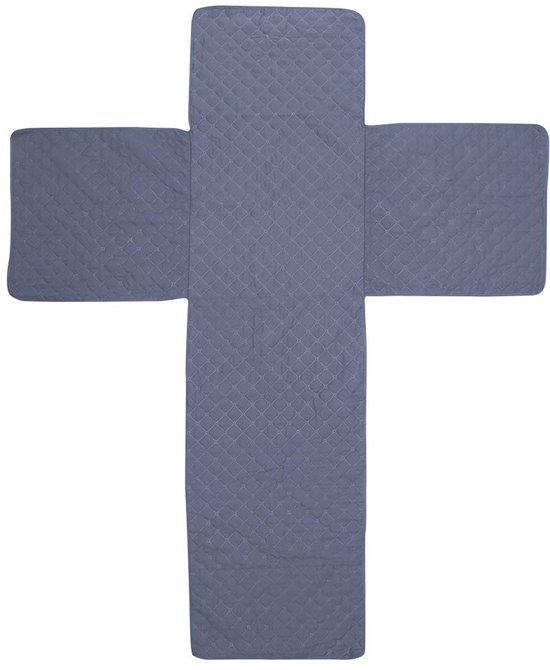Unyqoos® Grijze beschermhoes voor fauteuil met verstelbare band en antislip, grijs, 200*173*60 cm