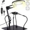 Unyqoos® Magnetische soldeerhulp met loep en LED-verlichting voor precisiewerk