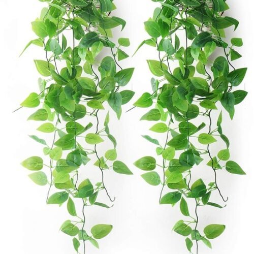 550x670-3.jpg Unyqoos® Set van twee decoratieve kunstplanten met manden voor binnen en buiten, groente, 100 cm