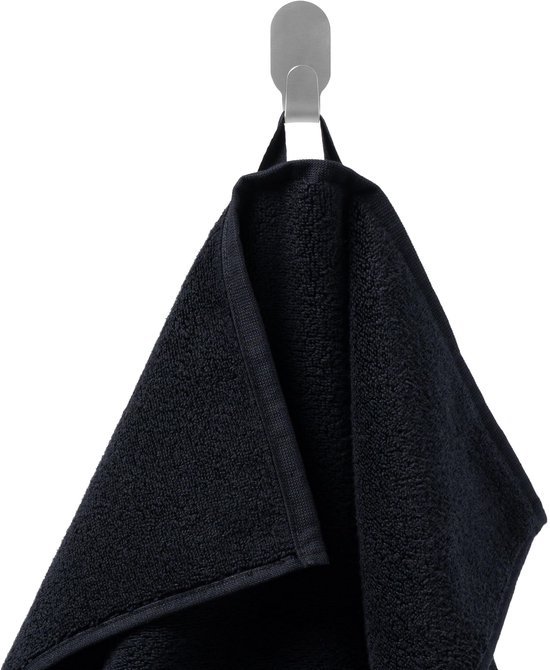Unyqoos® Luxueuze Set van 2 Zachte Handdoeken, 50 x 100 cm, Hoogwaardig Katoen, Diep Zwart, Absorberend en Sneldrogend