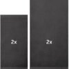Unyqoos ® Natuurlijke Luxe Handdoekenset van Hoogwaardige Kwaliteit voor Comfort en Absorptievermogen 2 x (70 x 140 cm) + handdoek 2 x 50 x 100 cm