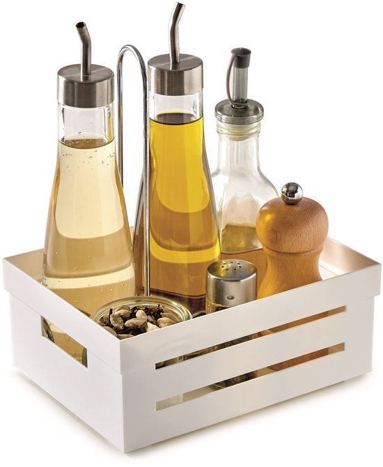 550x670-7.jpg Unyqoos® Witte kunststof opbergdoos voor keuken met stapelbaar ontwerp en 2 liter inhoud