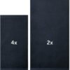 Unyqoos ® Hoogwaardige 4-delige Handdoekenset van 100% Katoen, Absorberend en Huidvriendelijk, Donkerblauw