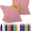 550x671-12.jpg Unyqoos® Set van twee stijlvol eenvoudige kussenslopen van katoen in oudroze tint