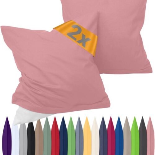 550x671-12.jpg Unyqoos® Set van twee stijlvol eenvoudige kussenslopen van katoen in oudroze tint