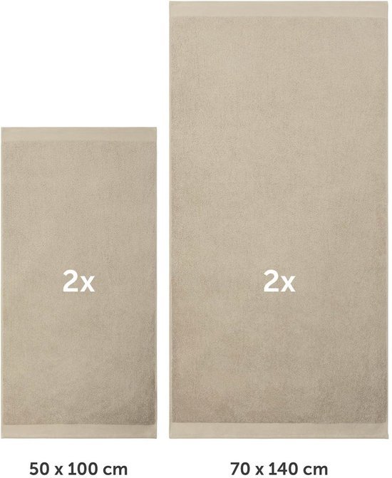 550x671-5.jpg Unyqoos ® Luxueuze Zachte Handdoekenset van Hoogwaardige Kwaliteit, 4-delig, 100% Katoen, 2 x (70 x 140 cm) + handdoek 2 x 50 x 100 cm