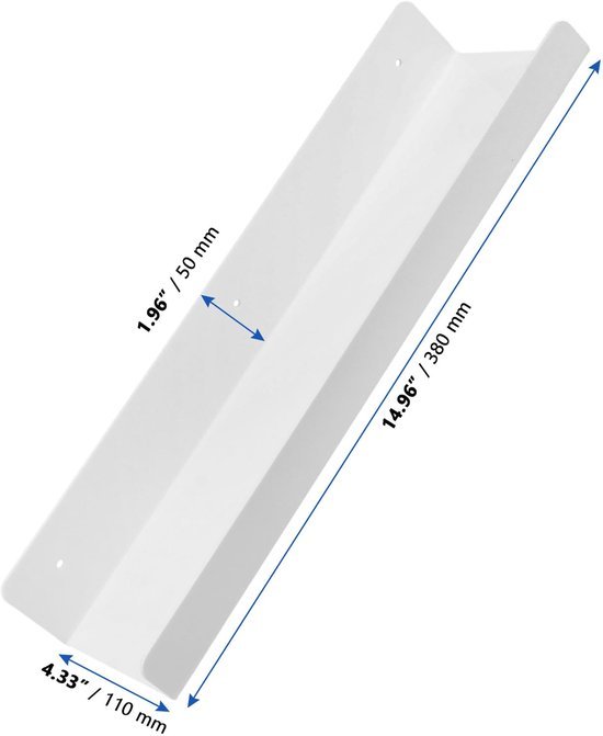 550x671-7.jpg Unyqoos® Set van zes moderne witte acryl zwevende wandplanken voor elke kamer