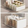 Unyqoos® Uitklapbare keukenorganizer met lade en handgreep voor veelzijdige opbergrekken in kleine kasten