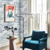550x672-3.jpg Unyqoos® Zelfklevend blauw-wit behang met dierenmotief voor diverse interieurtoepassingen