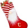 Unyqoos® Gepersonaliseerde kerstkousen met geborduurde letters voor sfeervolle kerstdecoratie