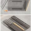 Unyqoos® Uitklapbare keukenorganizer met lade en handgreep voor veelzijdige opbergrekken in kleine kasten