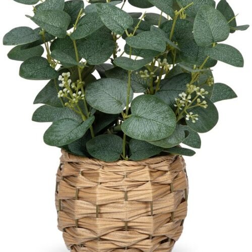 Unyqoos® Decoratieve kunstplant eucalyptus in pot voor sfeervol interieurontwerp
