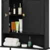 550x674-6.jpg Unyqoos® Wandkast voor Badkamer met Handdoekhouder en Verstelbare Planken