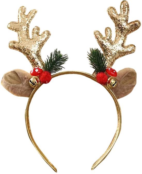 Unyqoos® Feestelijke haarband met rendiergewei voor Kerst en andere gelegenheden