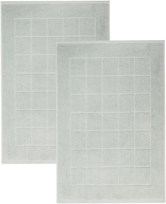Unyqoos® Set van 2 Luxe Katoenen Badmatten in Jadegroen, 50x70 cm voor Badkamercomfort