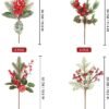 550x675-4.jpg Unyqoos® Set van 8 decoratieve kunstkersttakken met rode bessen en dennenappels