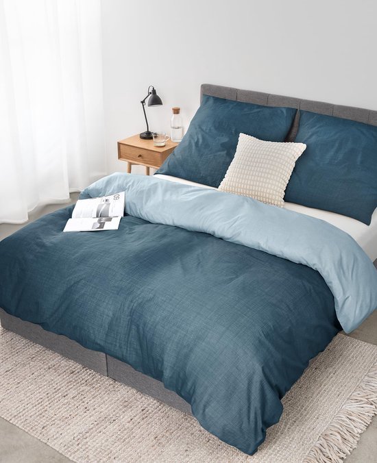 Unyqoos® Omkeerbaar katoenen beddengoed set met kussenslopen voor alle seizoenen