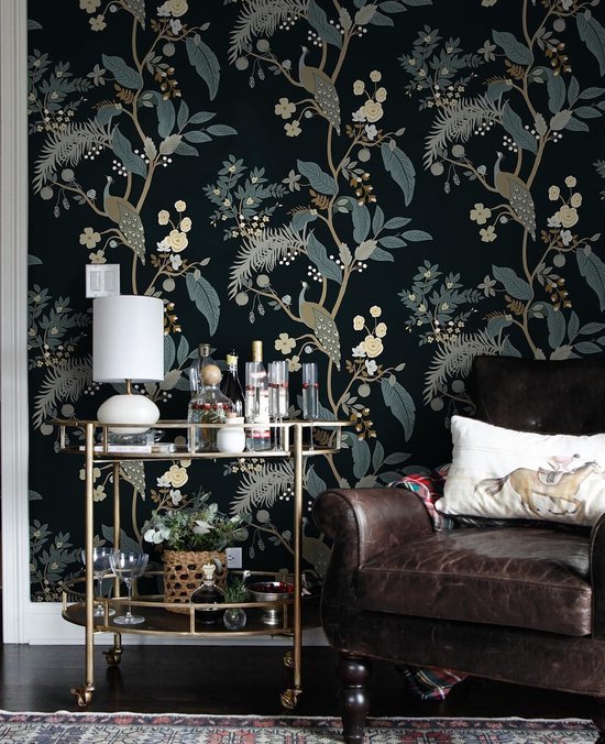 550x676-15.jpg Unyqoos® Zelfklevende decoratieve folie met bloemen en vogels voor veelzijdige toepassingen
